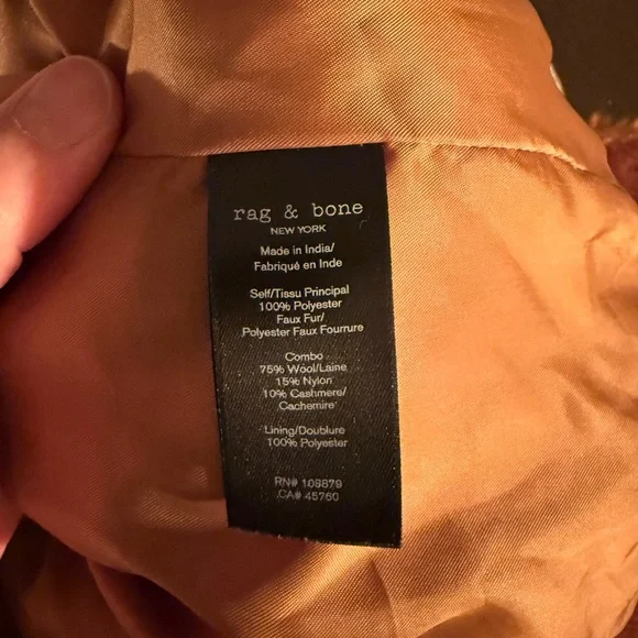 rag & bone Brown Shearling Jacket - Picture 4 of 8